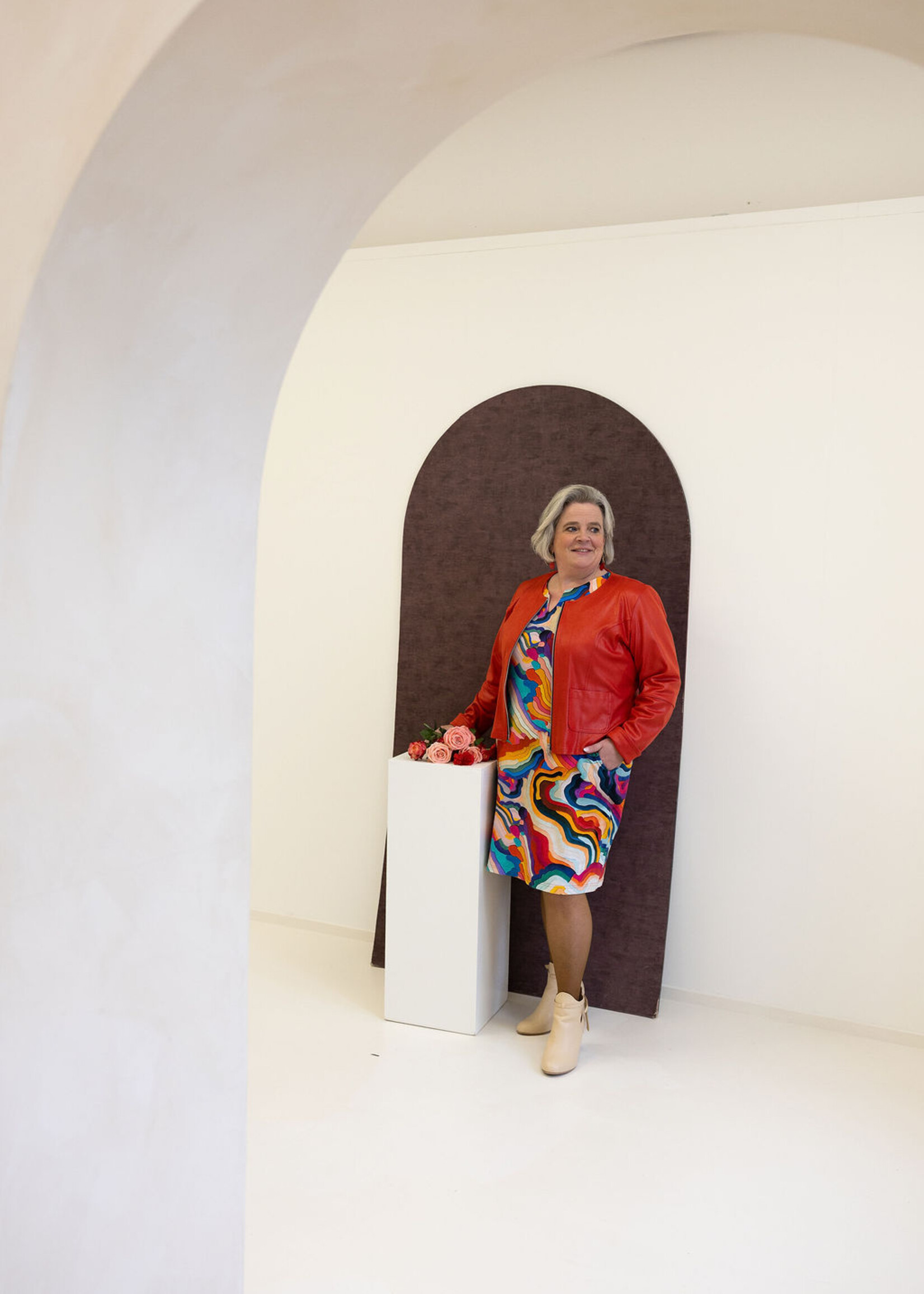 Ophilia Lara Leather Real Red