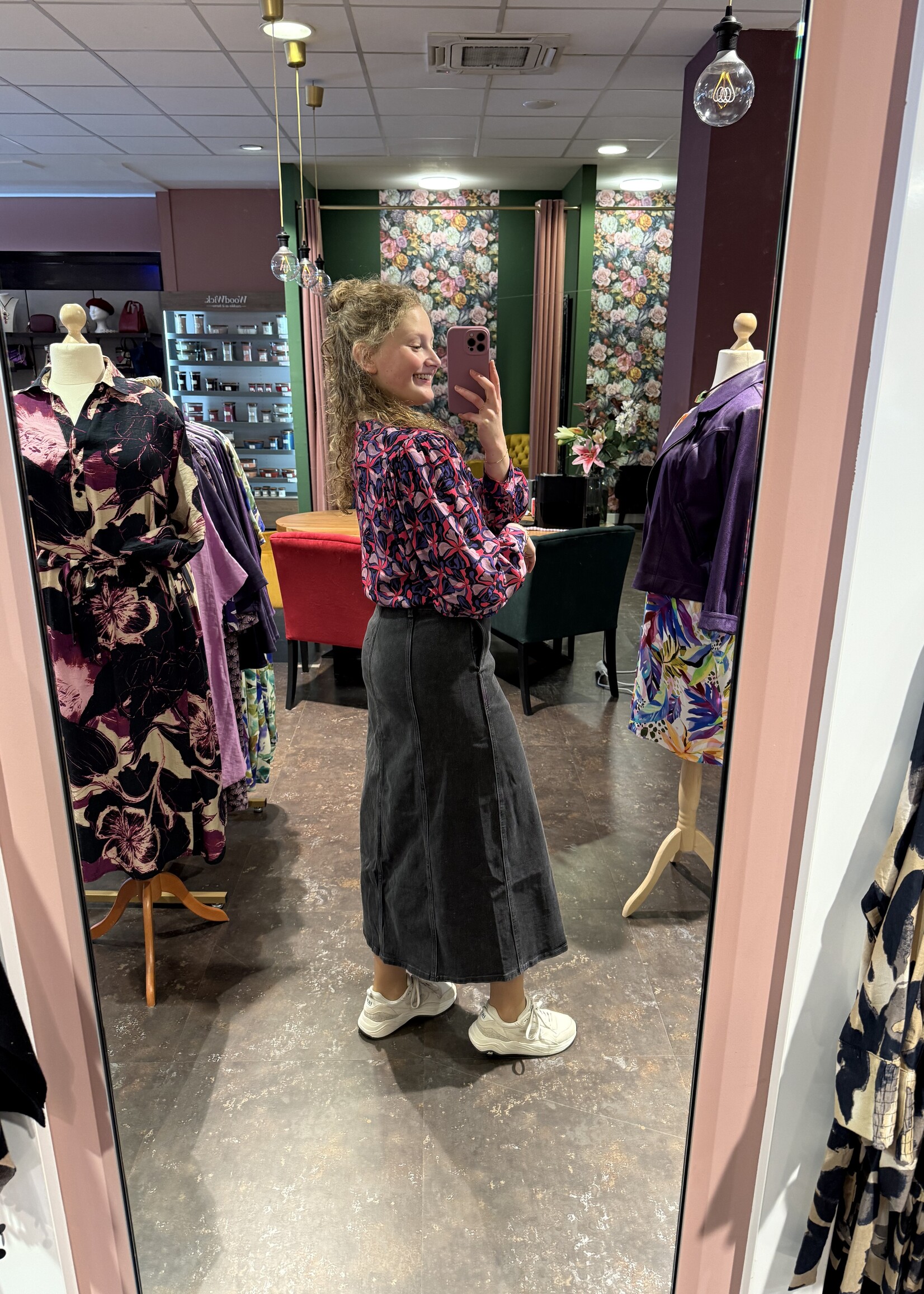 Spijkerrok darkgrey Mila