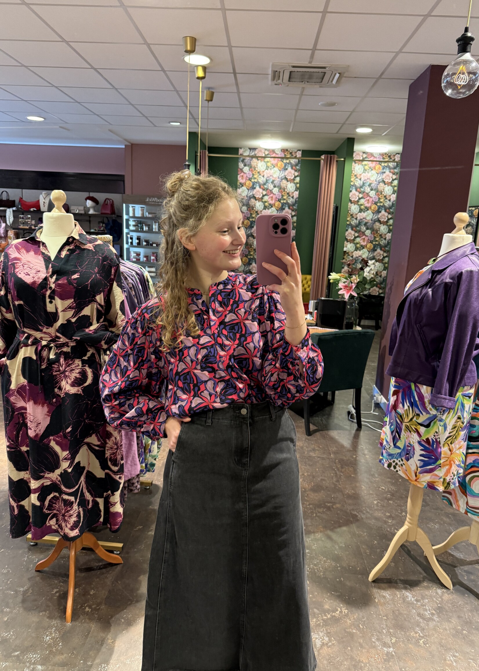 Spijkerrok darkgrey Mila