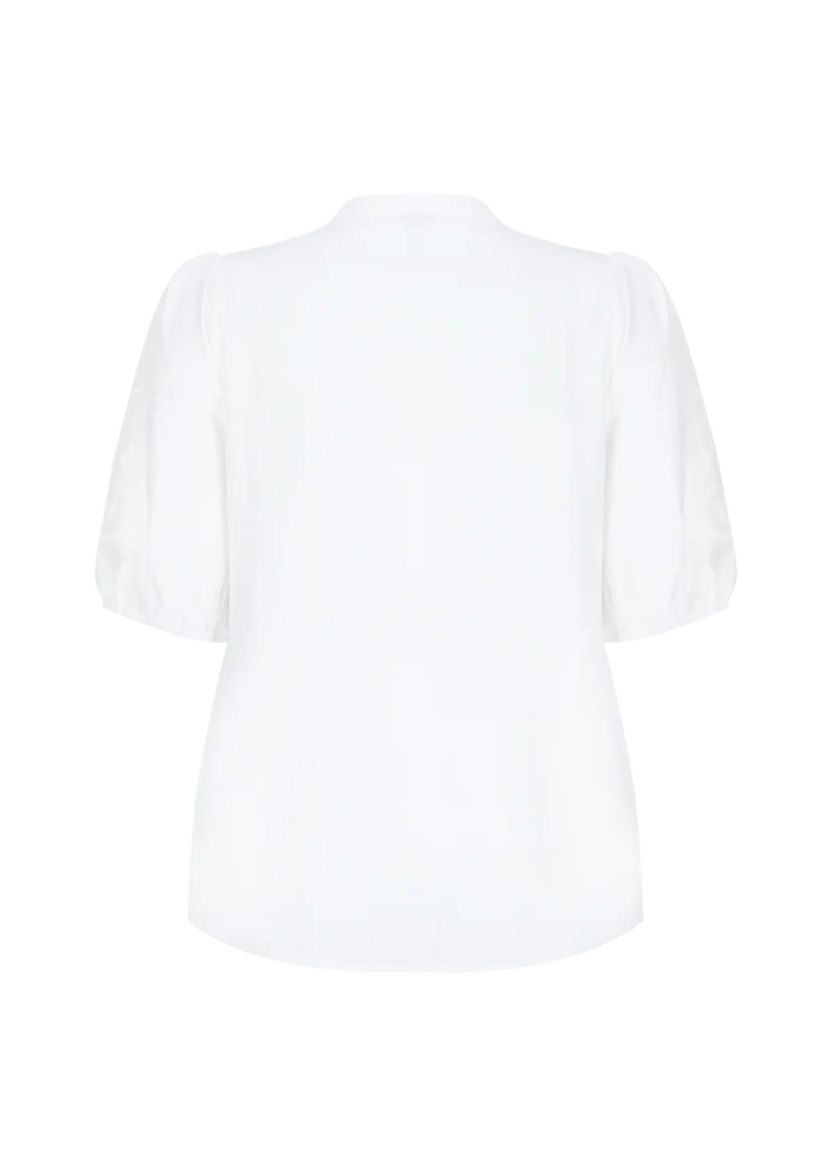 Exxcellent Cambrie Top Offwhite