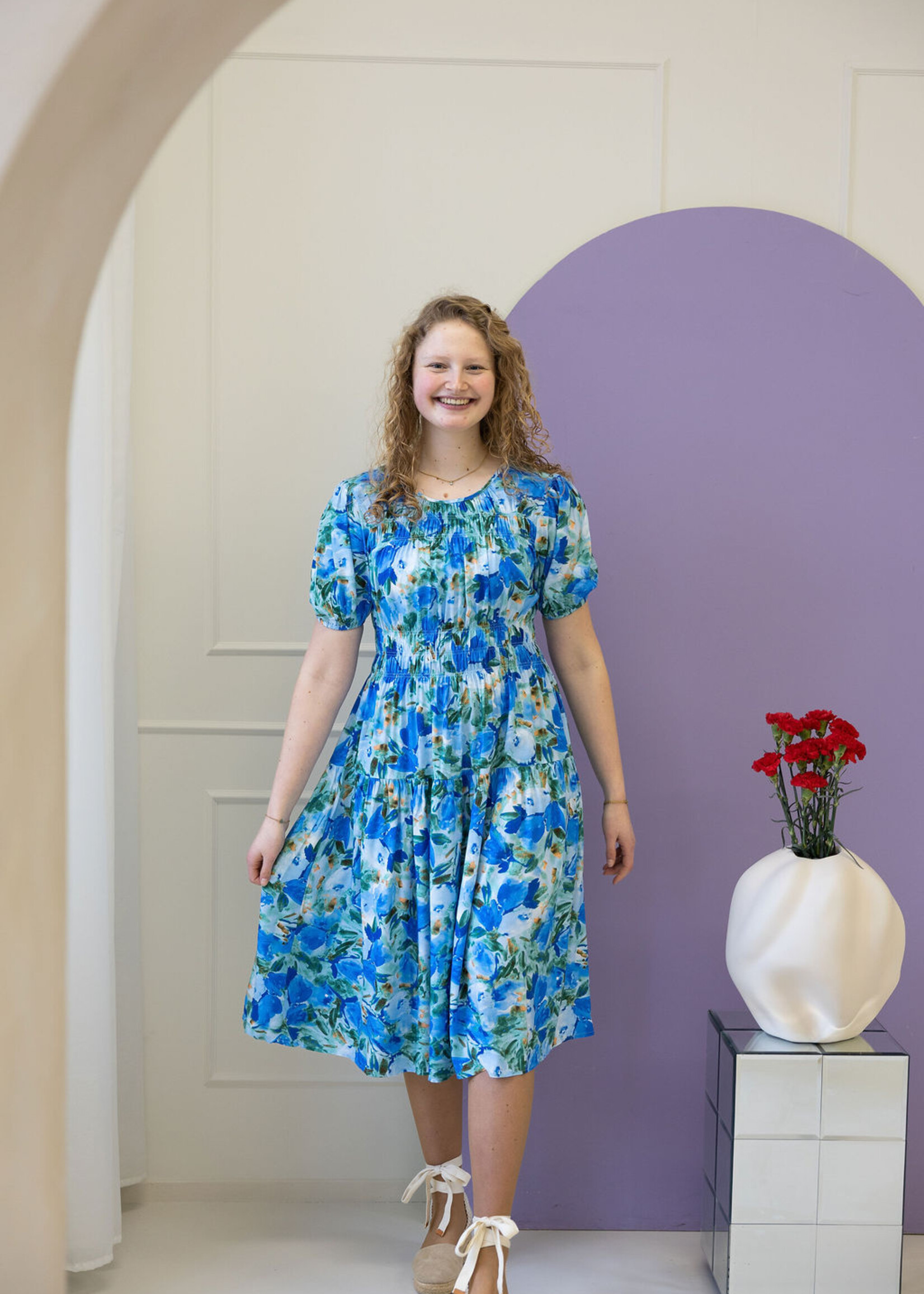 Dress Flower Power blue