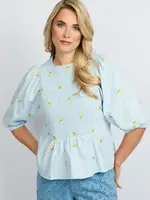 FLURESK Salsita Top Light Blue Maat 40