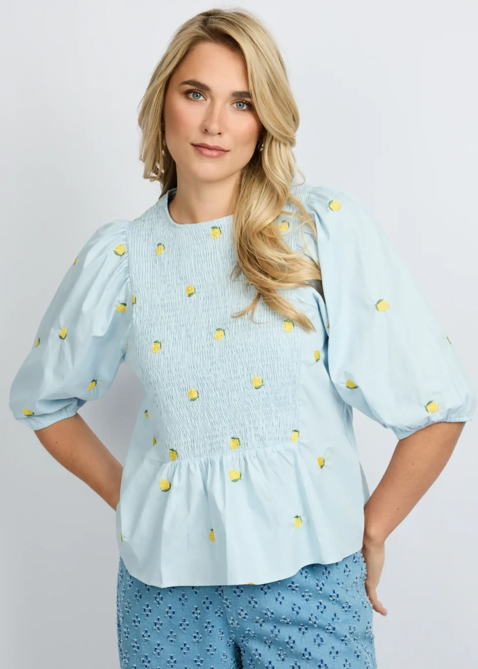 FLURESK Salsita Top Light Blue