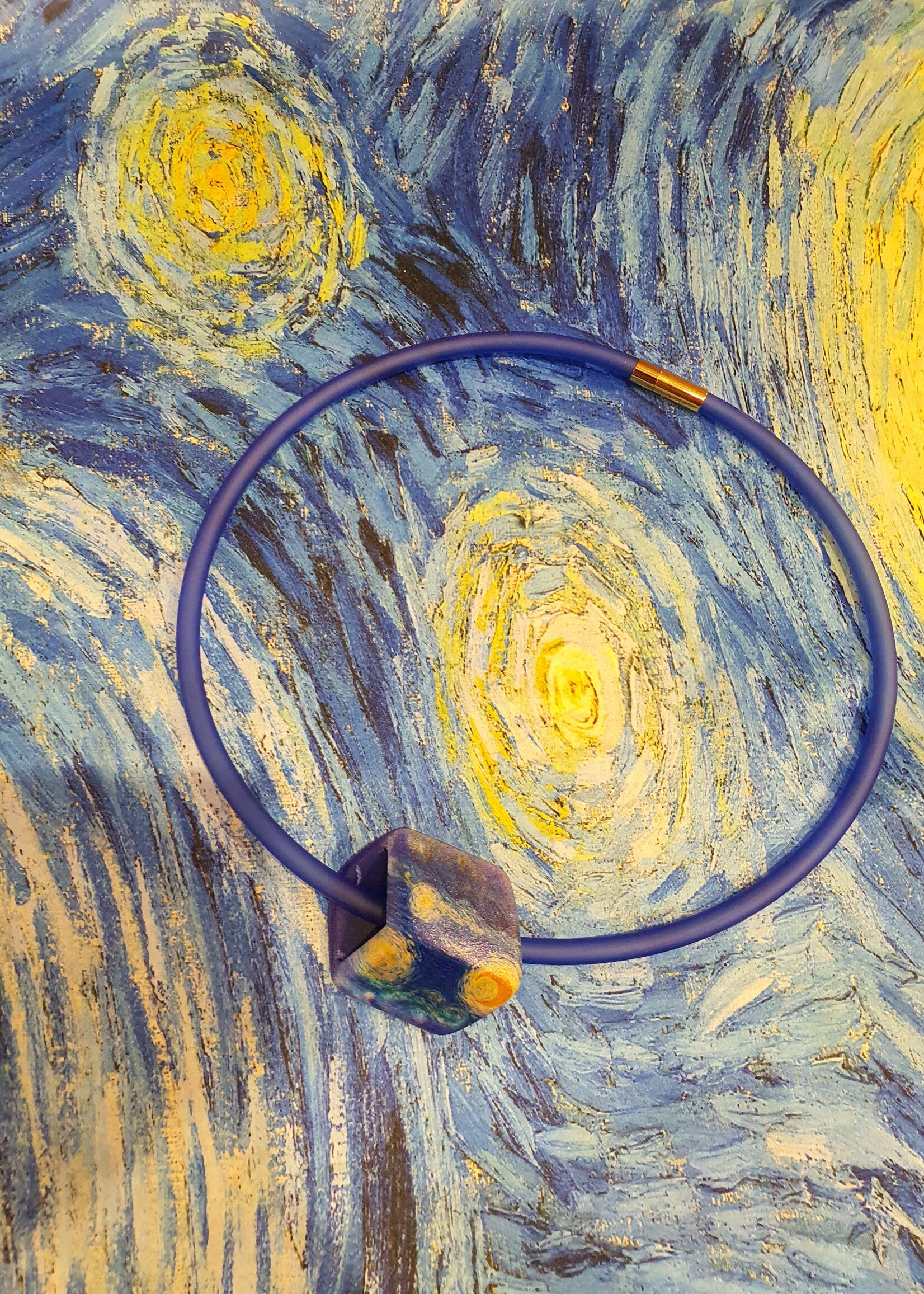 Set van Gogh - sjaal en Cubes ketting