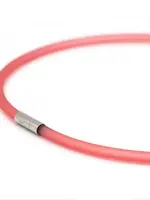 Cubes Rubber ketting, 1 lijn, Koraal Medium