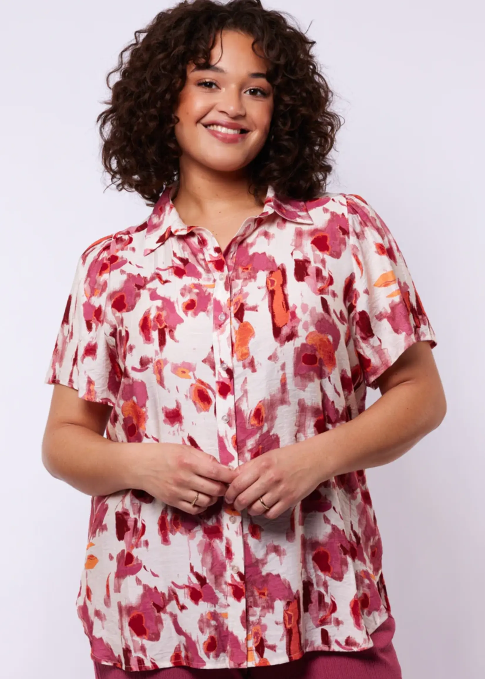 Exxcellent Bellamy Blouse Sand/Grape