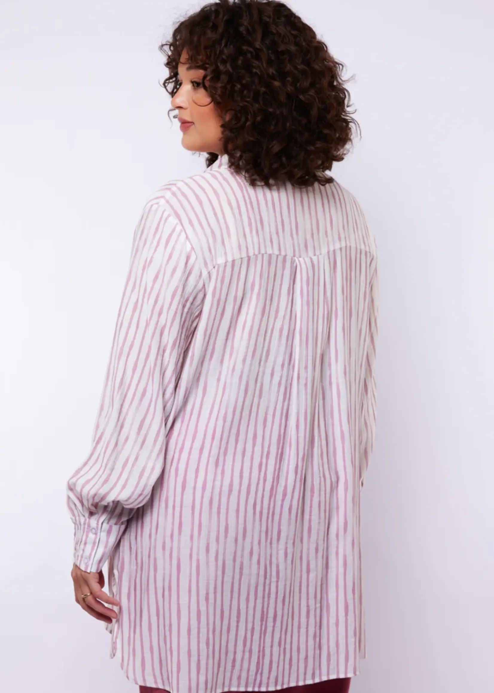 Exxcellent Sally Tunic Offwhite/Grape