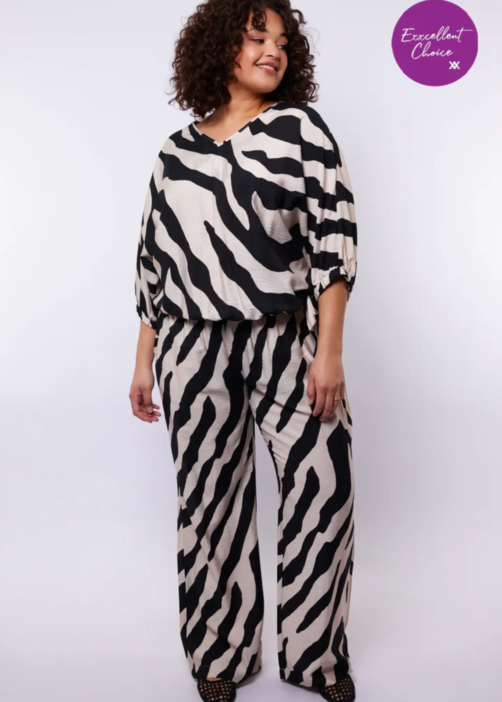 Exxcellent Frankie Pants Sand/Black