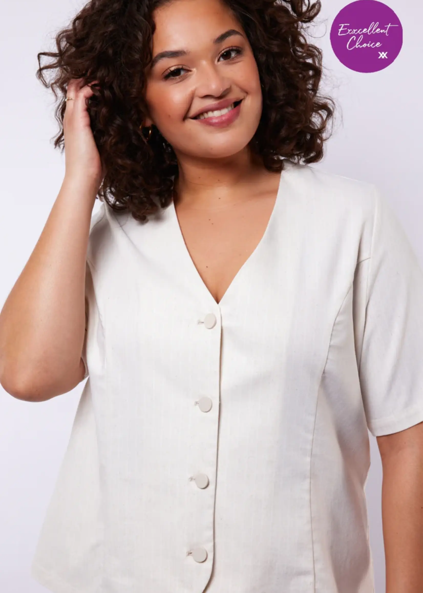 Exxcellent Kaida Jacket Sand/Offwhite