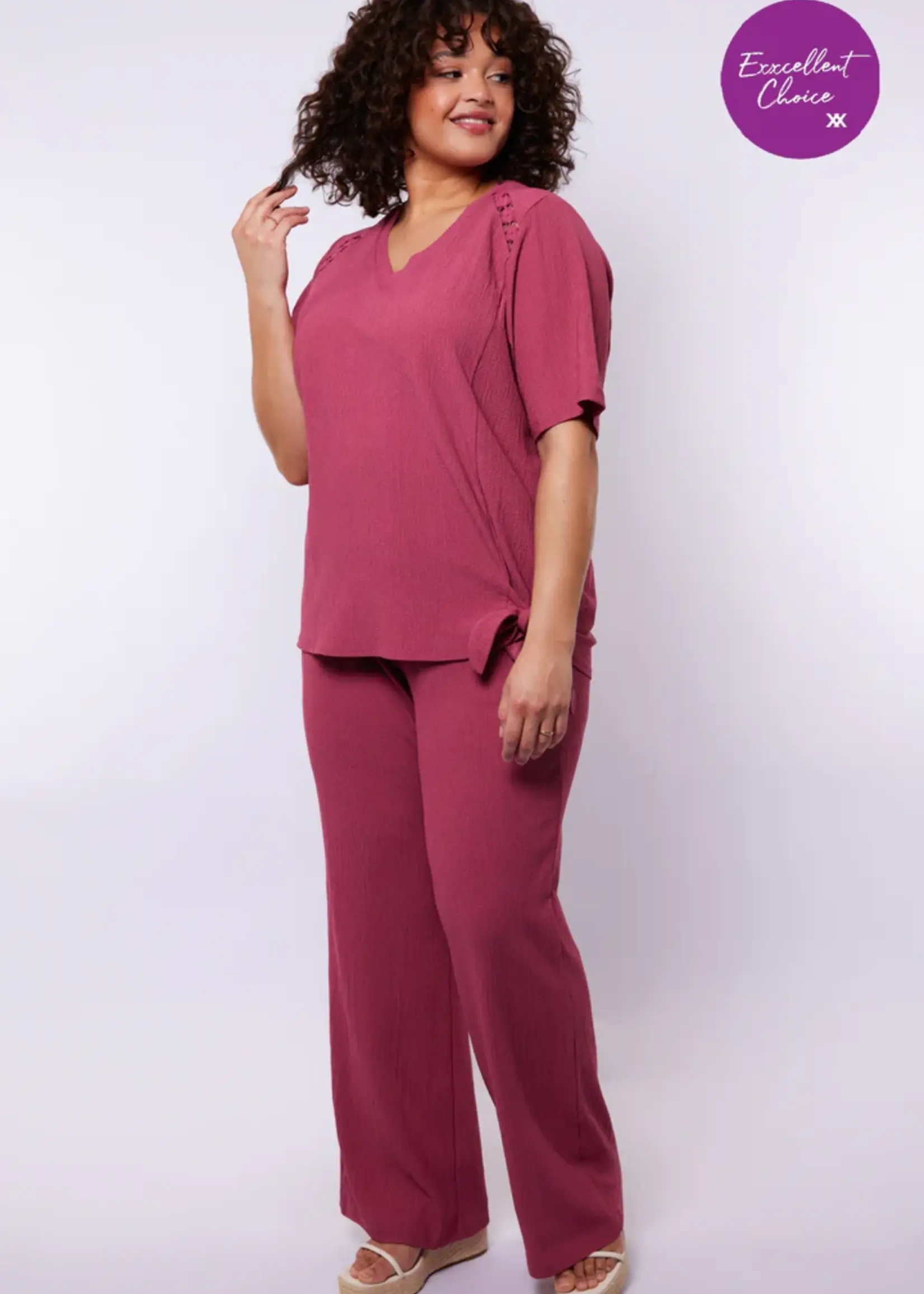 Exxcellent Alaini Pants Grape