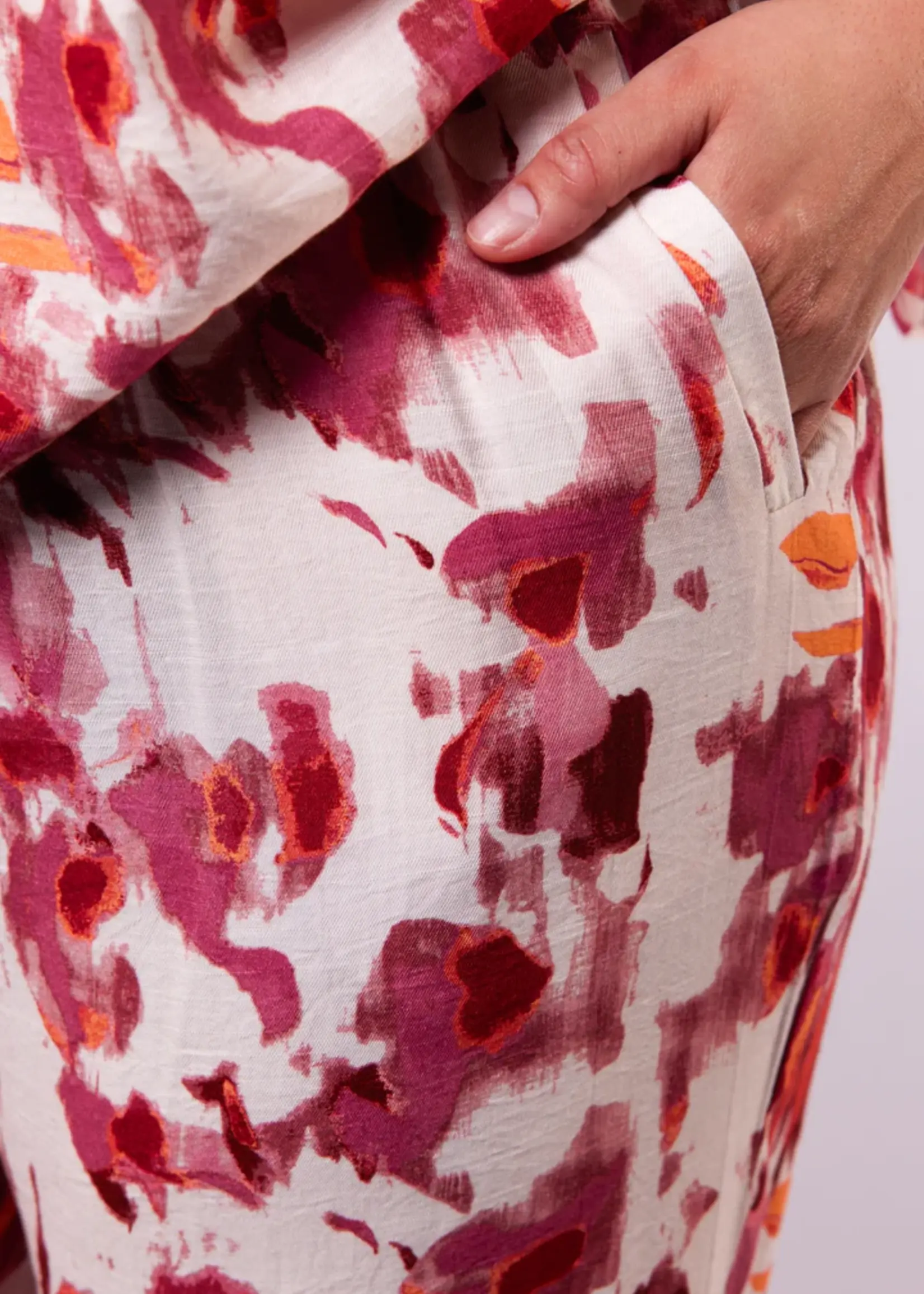 Exxcellent Nikkie Pants Sand/Grape