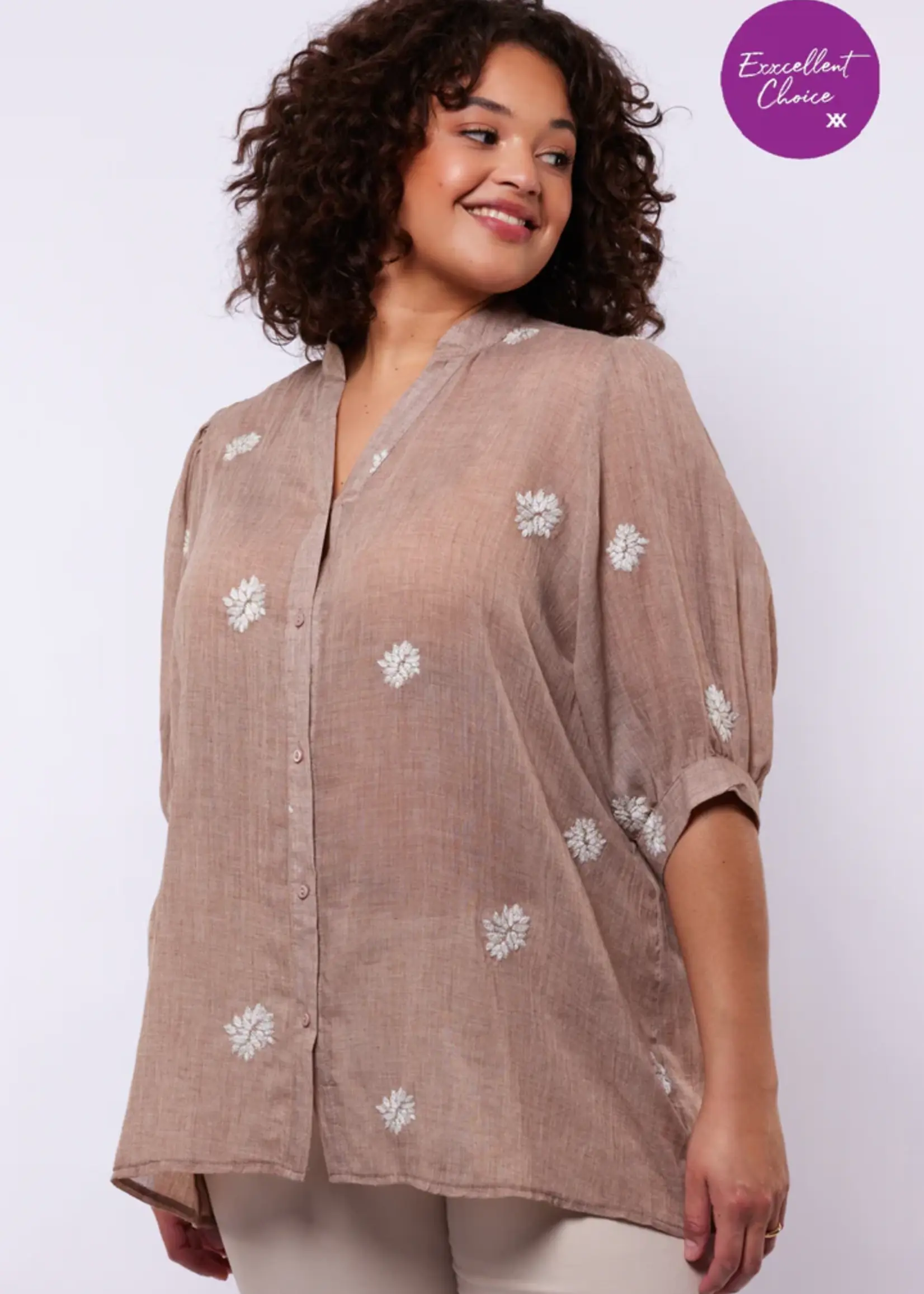 Exxcellent Khloe Knit Pullover Latte/Sand