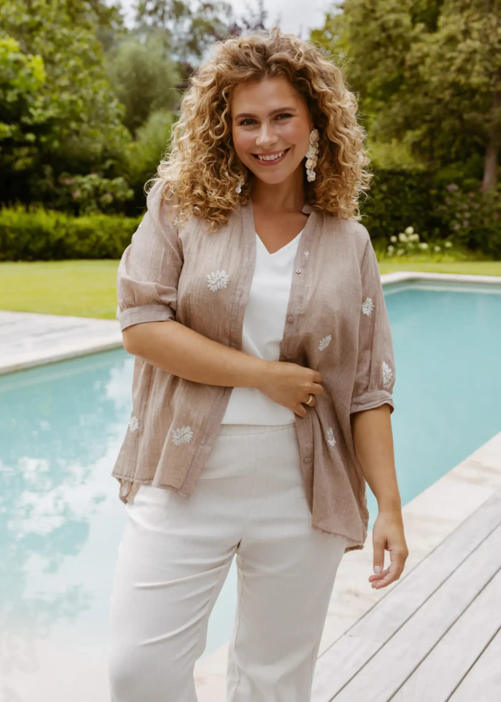 Exxcellent Khloe Knit Pullover Latte/Sand