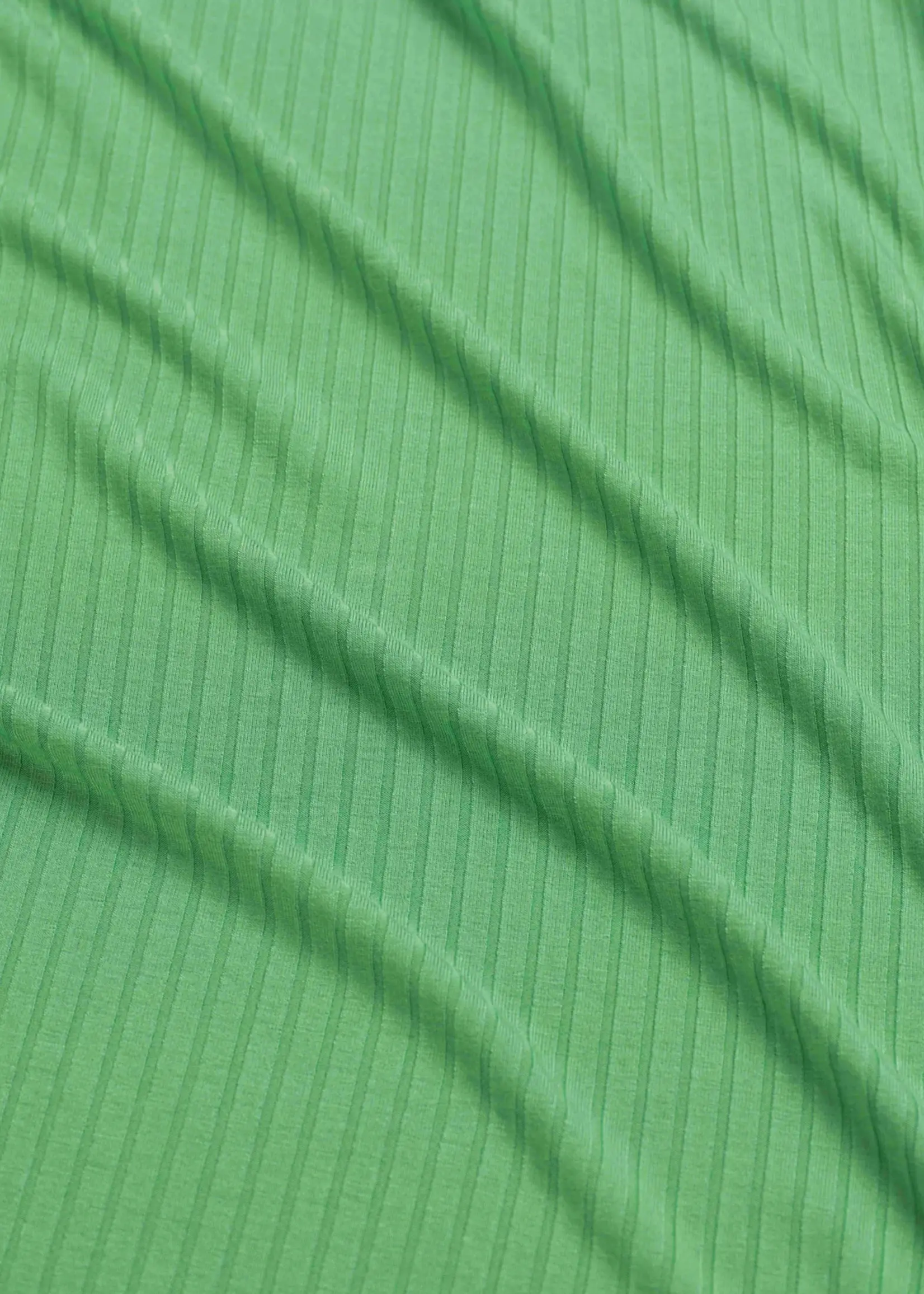 LaLamour Sophie Top Short Butterfly Sleeve Rib Green