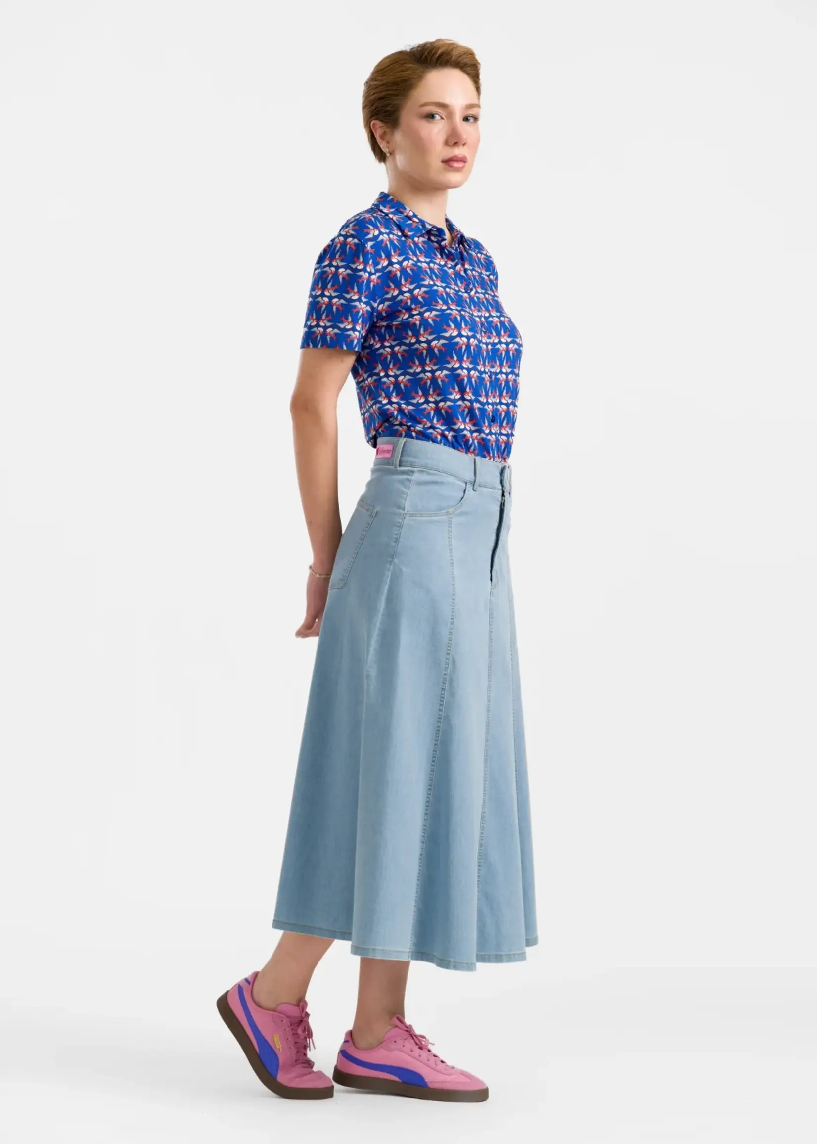LaLamour River Skirt Denim Maat M