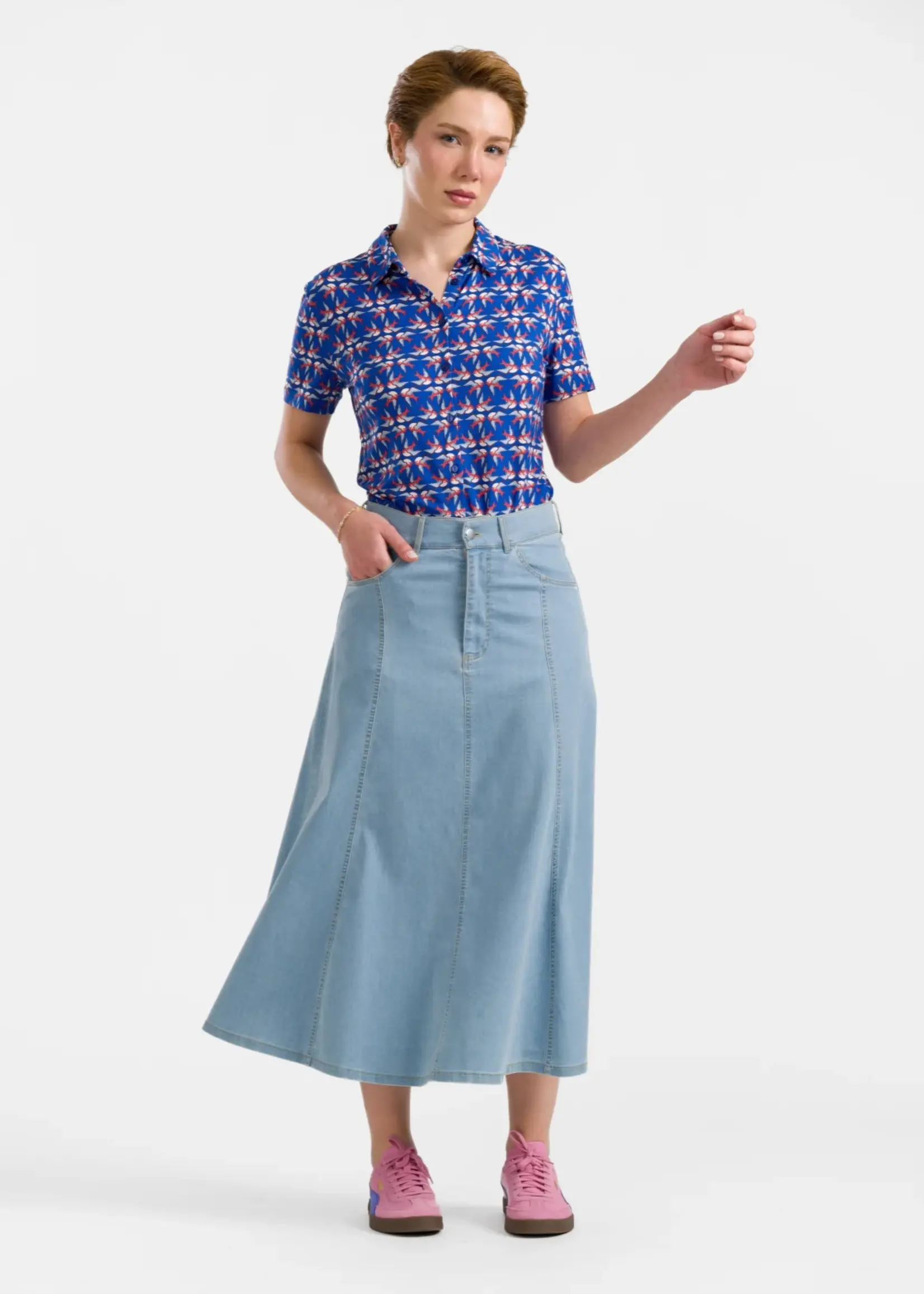 LaLamour River Skirt Denim Maat M