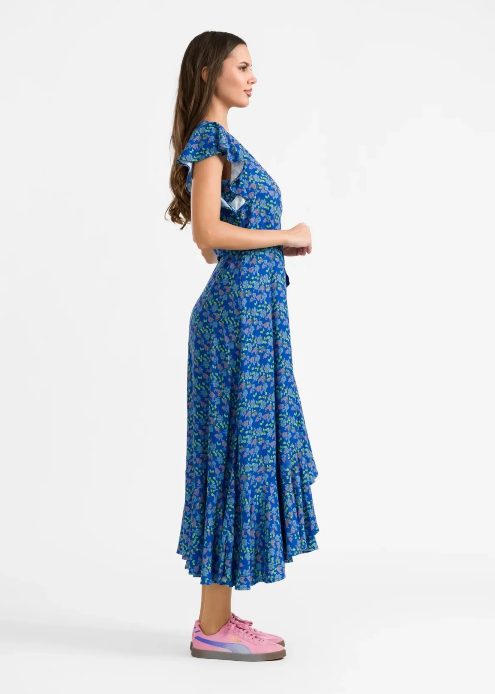 LaLamour Yara Wrap Dress Cherry Blossom Maat M