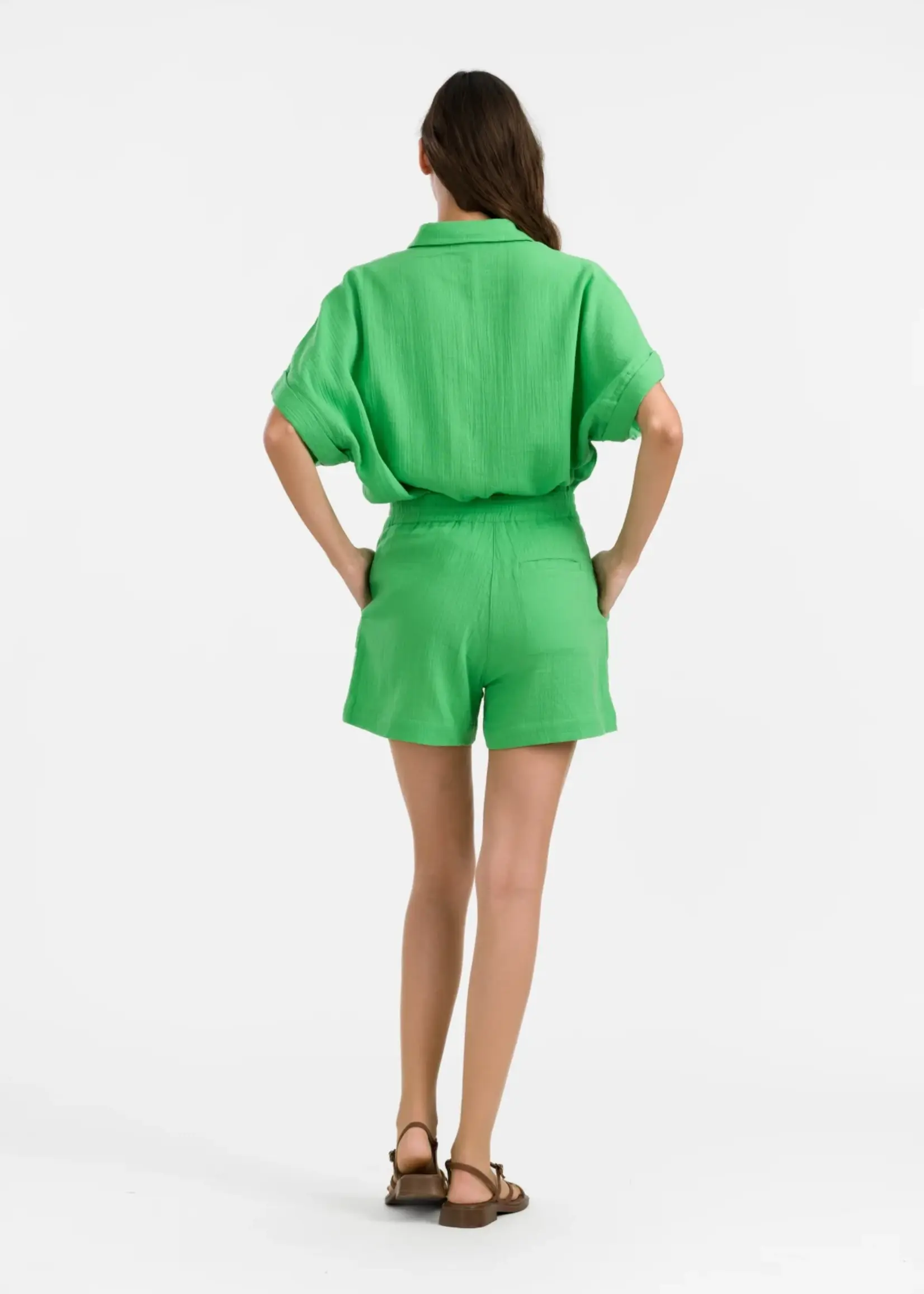 LaLamour Meghan Short Pants Crinkle Green