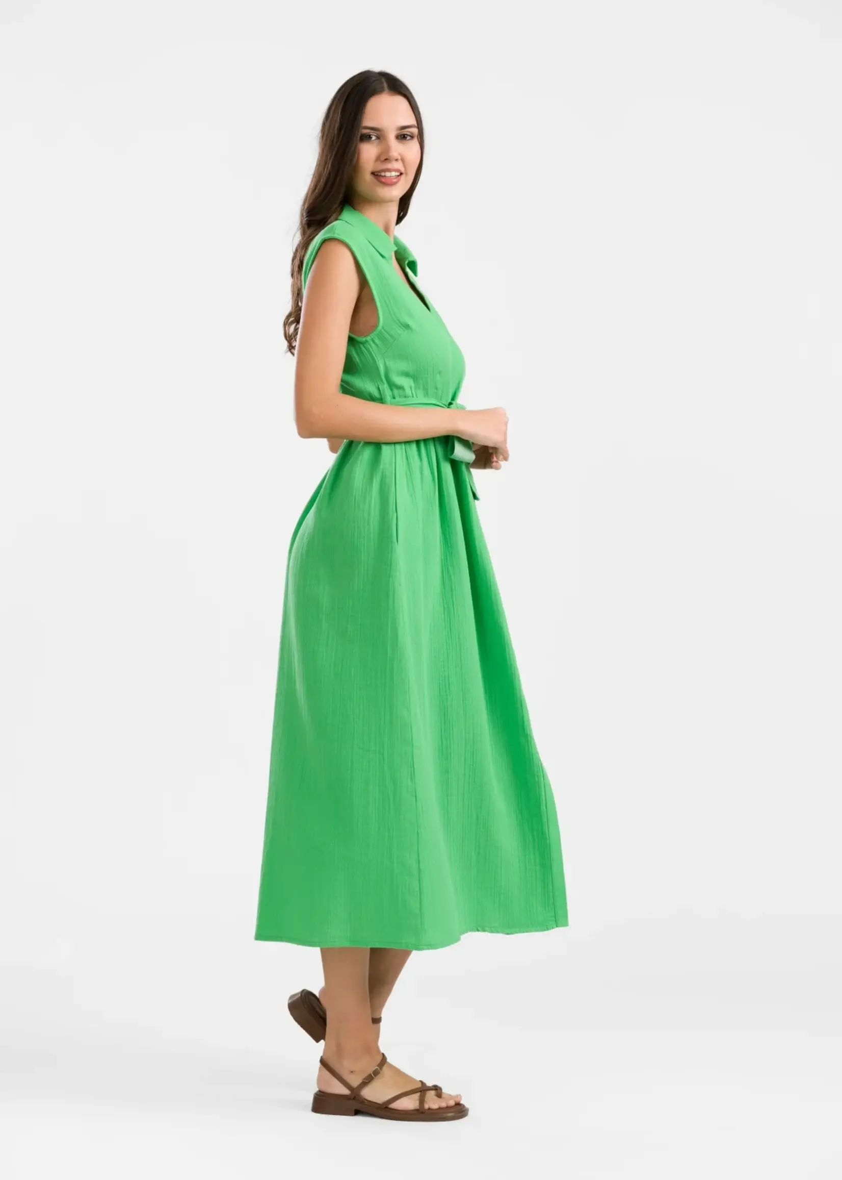 LaLamour Nikki Dress Crinkle Green