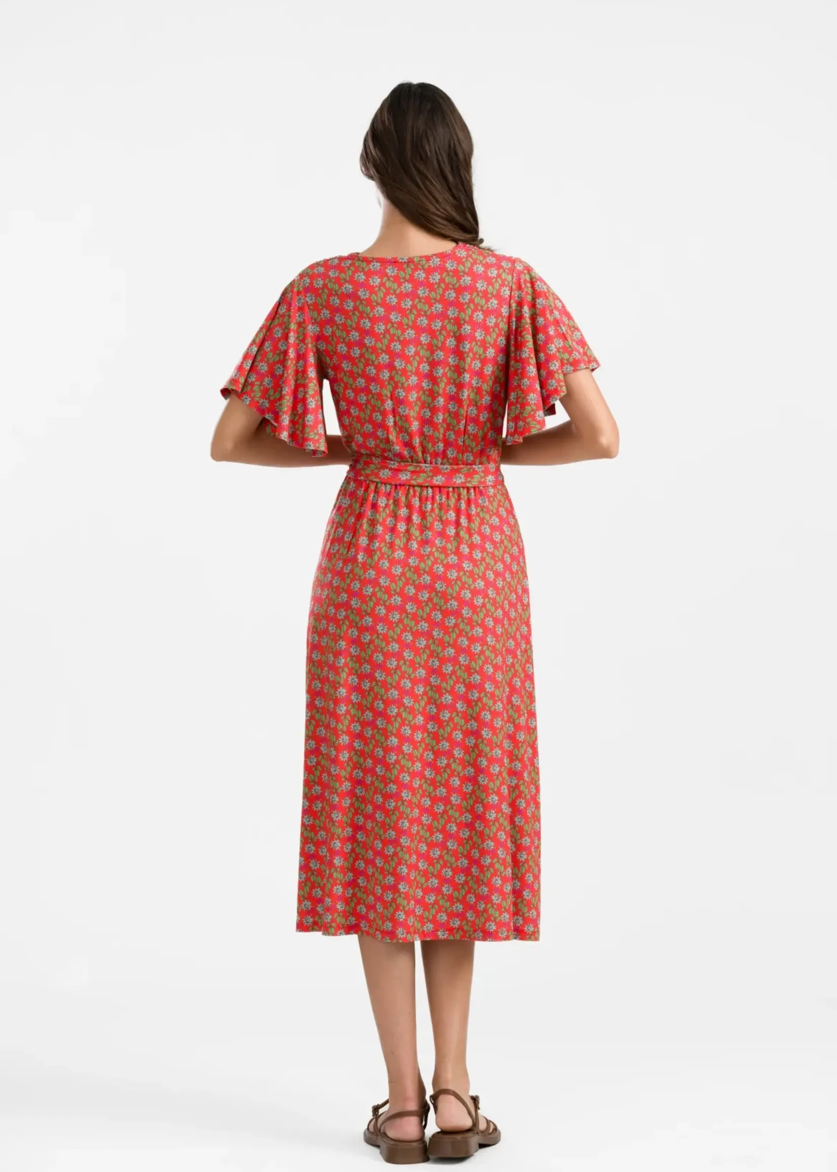 LaLamour Trix Butterfly Sleeve Dress Tropical Tango