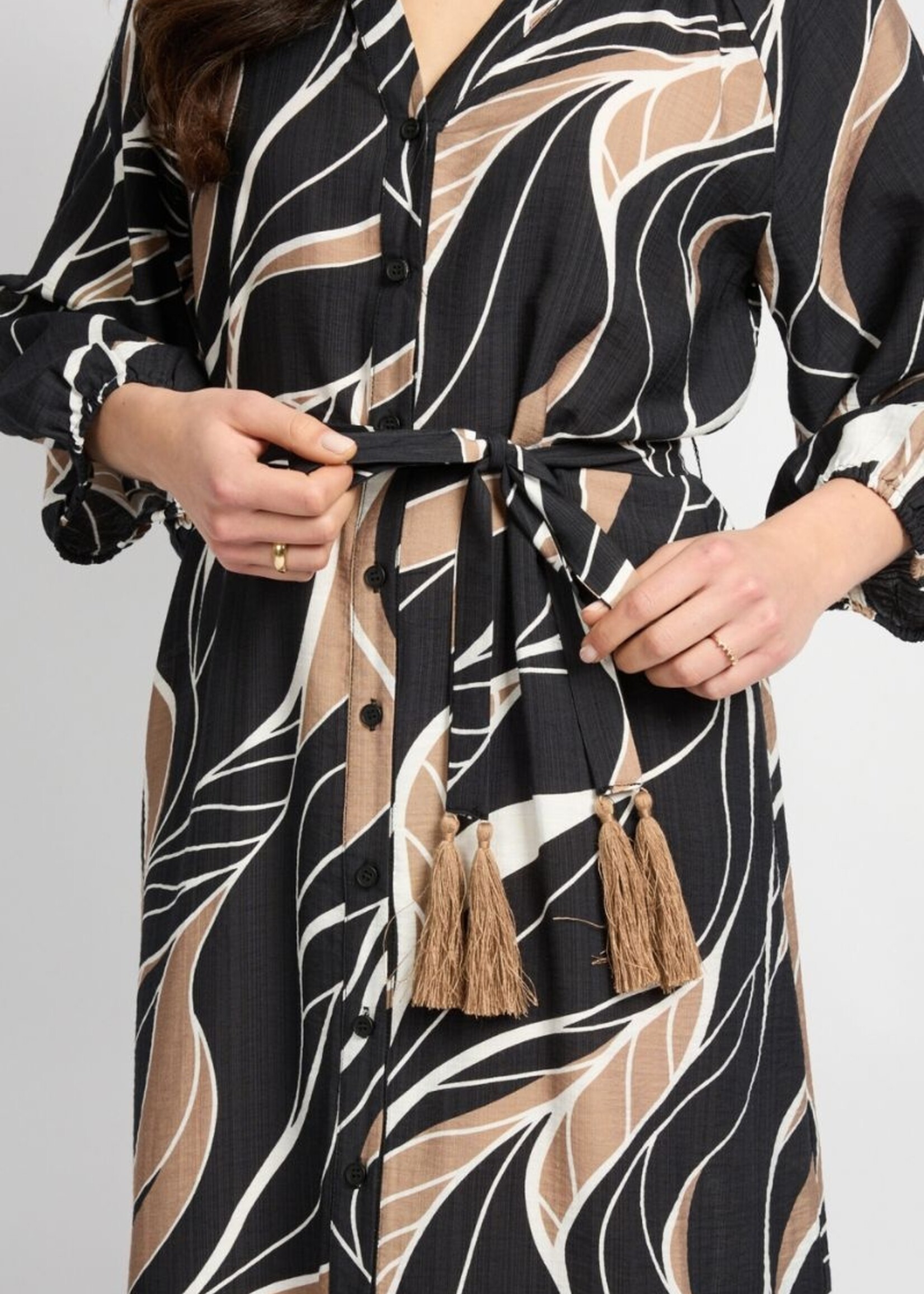 C&S The Label Dacia Dress Black/Latte