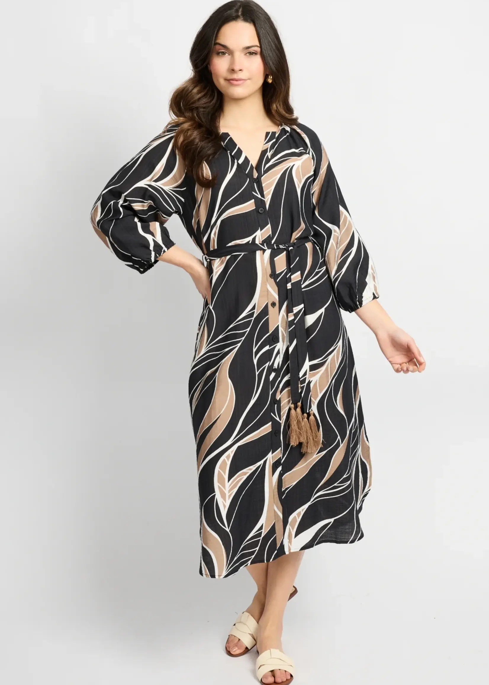 C&S The Label Dacia Dress Black/Latte