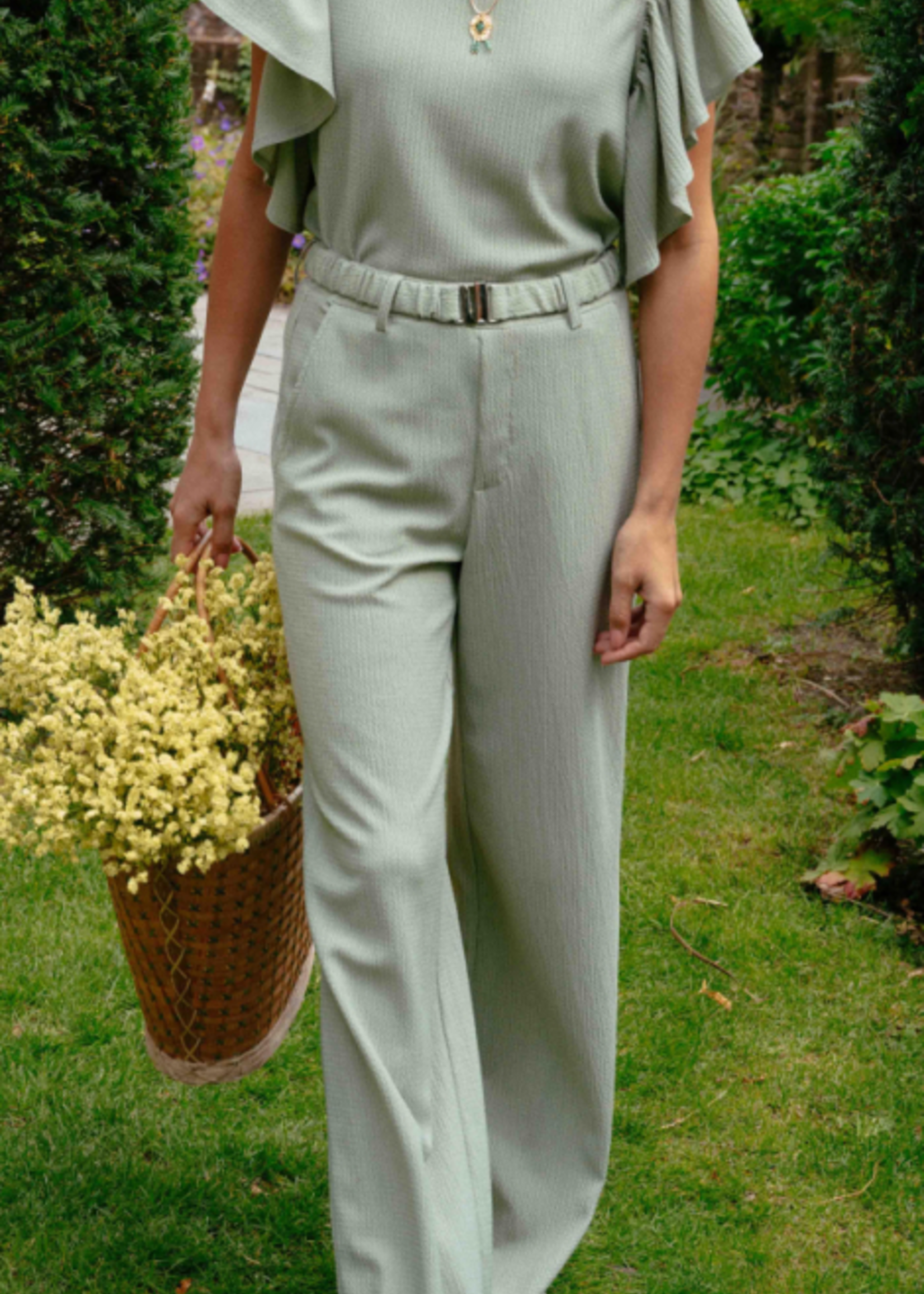 C&S The Label Presem Pants Willow Green