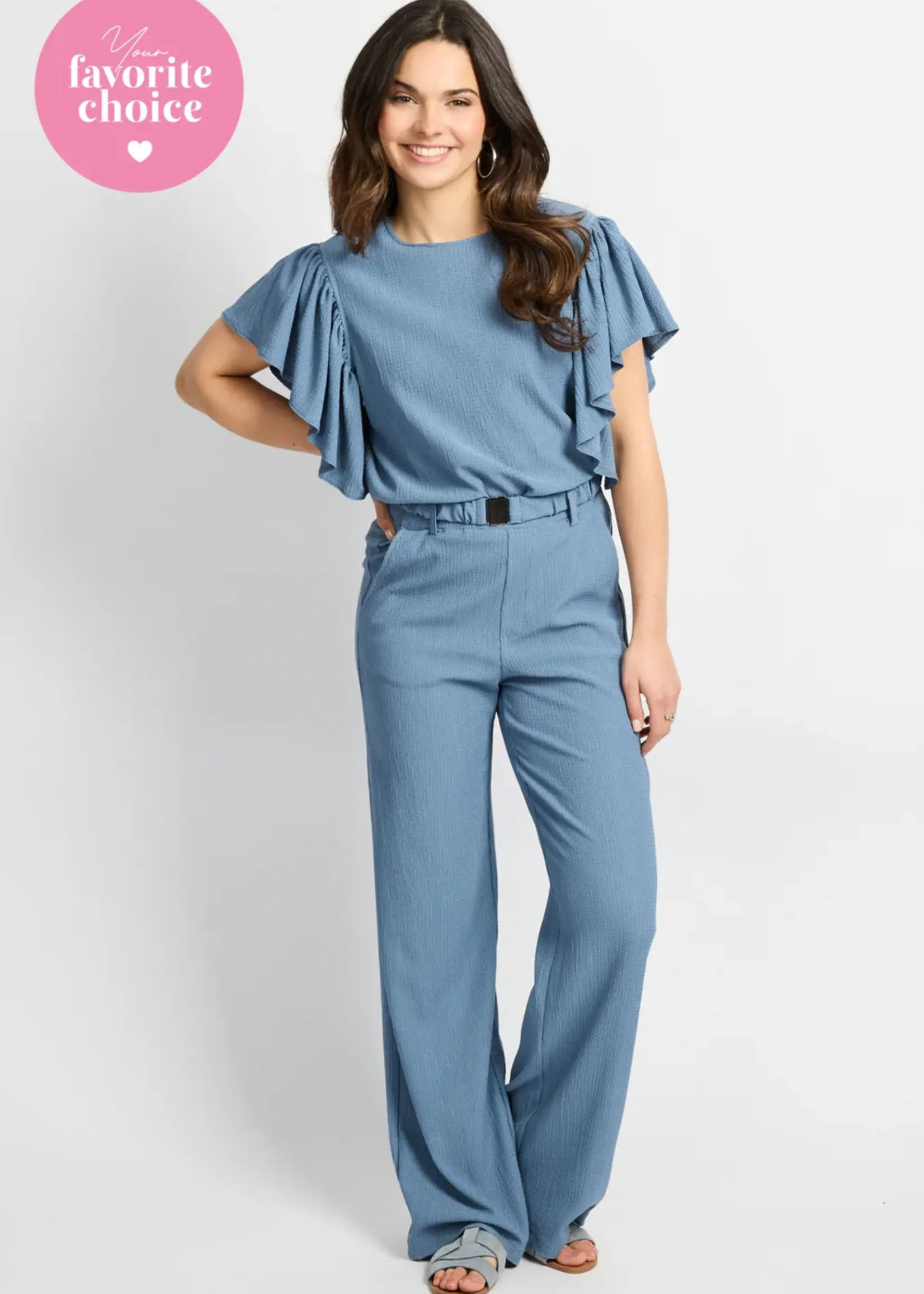 C&S The Label Presem Pants Dusty Blue