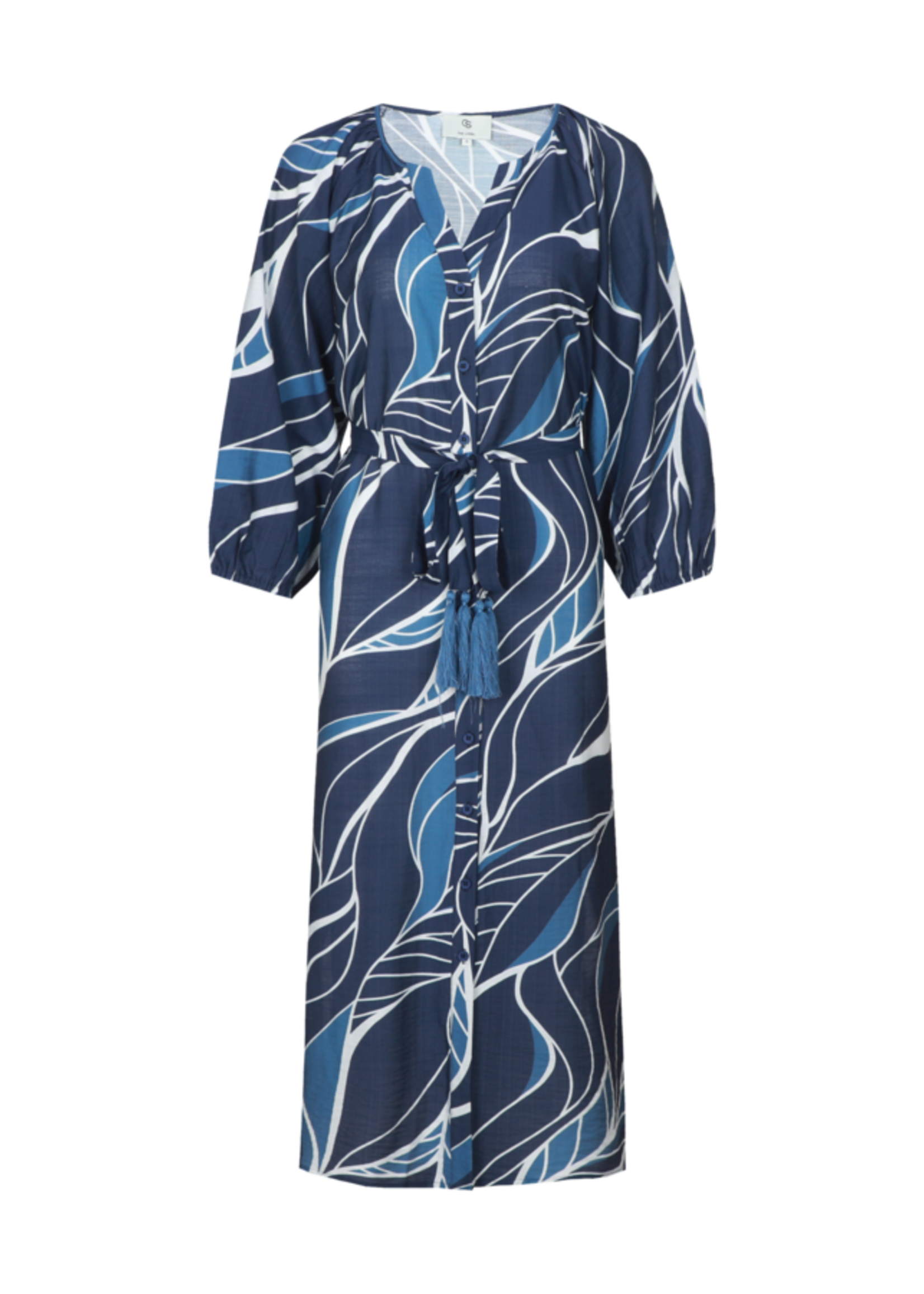 C&S The Label Dacia Dress Dusty Blue/Light Blue