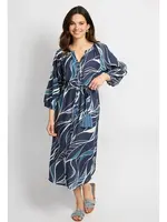 C&S The Label Dacia Dress Dusty Blue/Light Blue