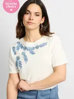 C&S The Label Tika Tshirt Offwhite/Dusty Blue