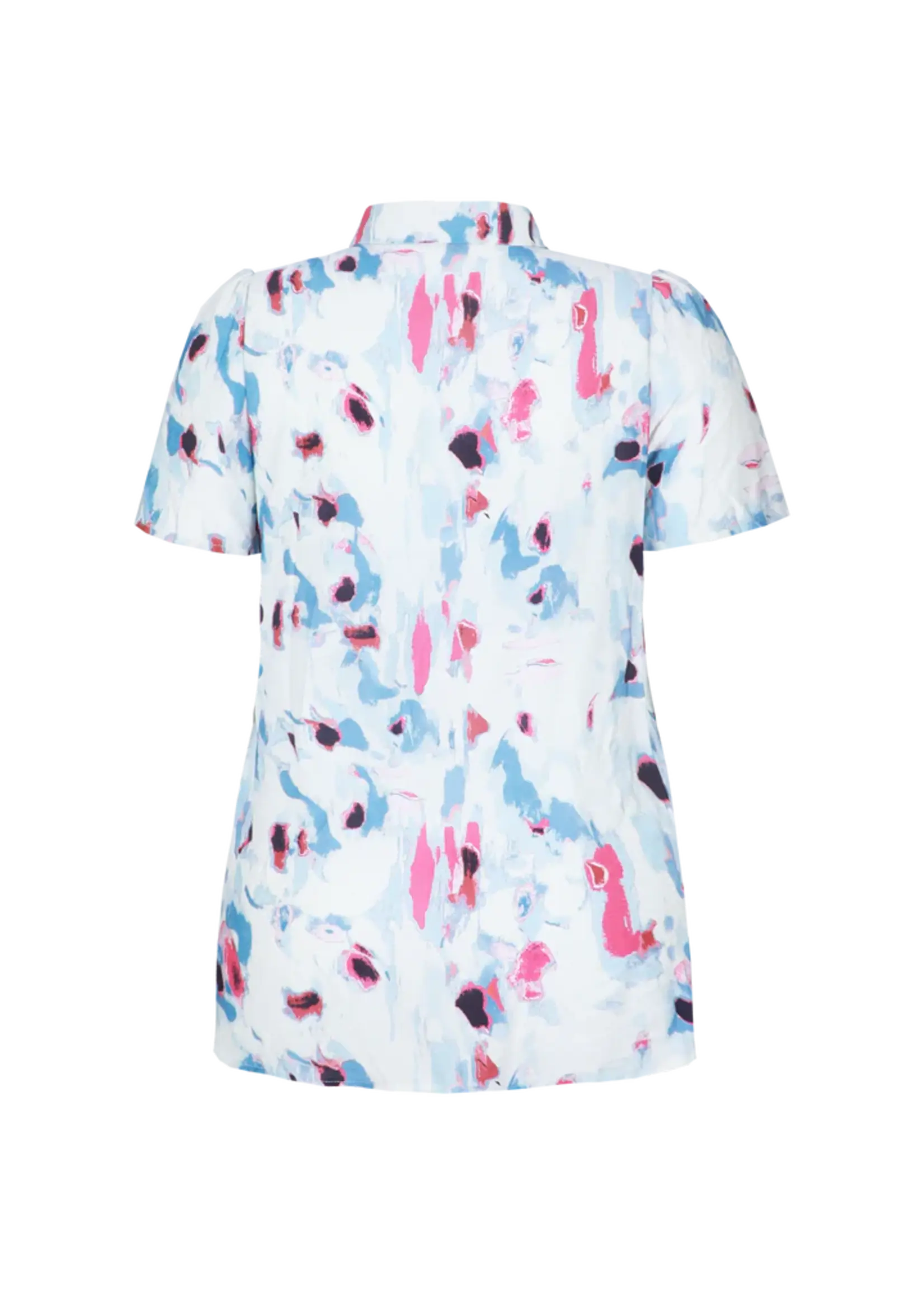 Exxcellent Bellamy Blouse OffWhite/Dusty Blue Maat 42