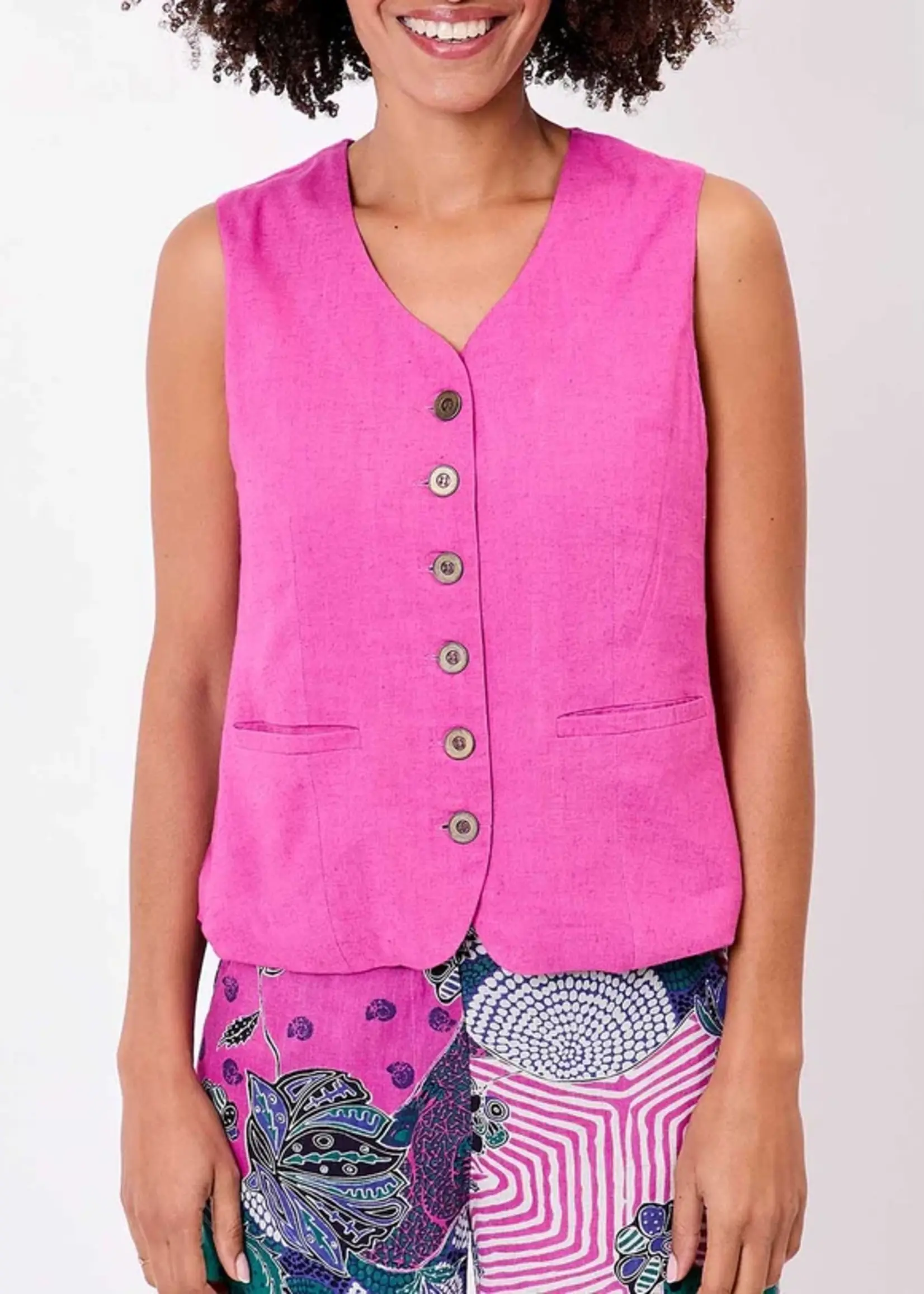 LA FIANCEE Gilet Quinga Dahlias