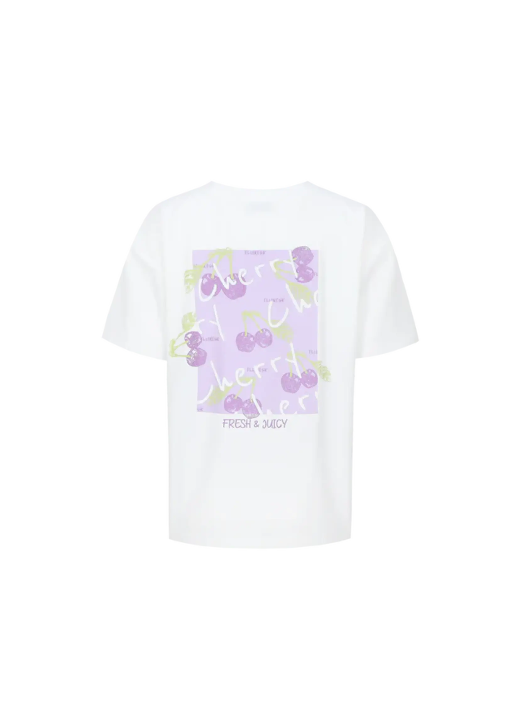 FLURESK Danay T-shirt 	Offwhite/Orchid Purple Maat 38