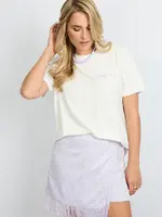 FLURESK Danay T-shirt 	Offwhite/Orchid Purple