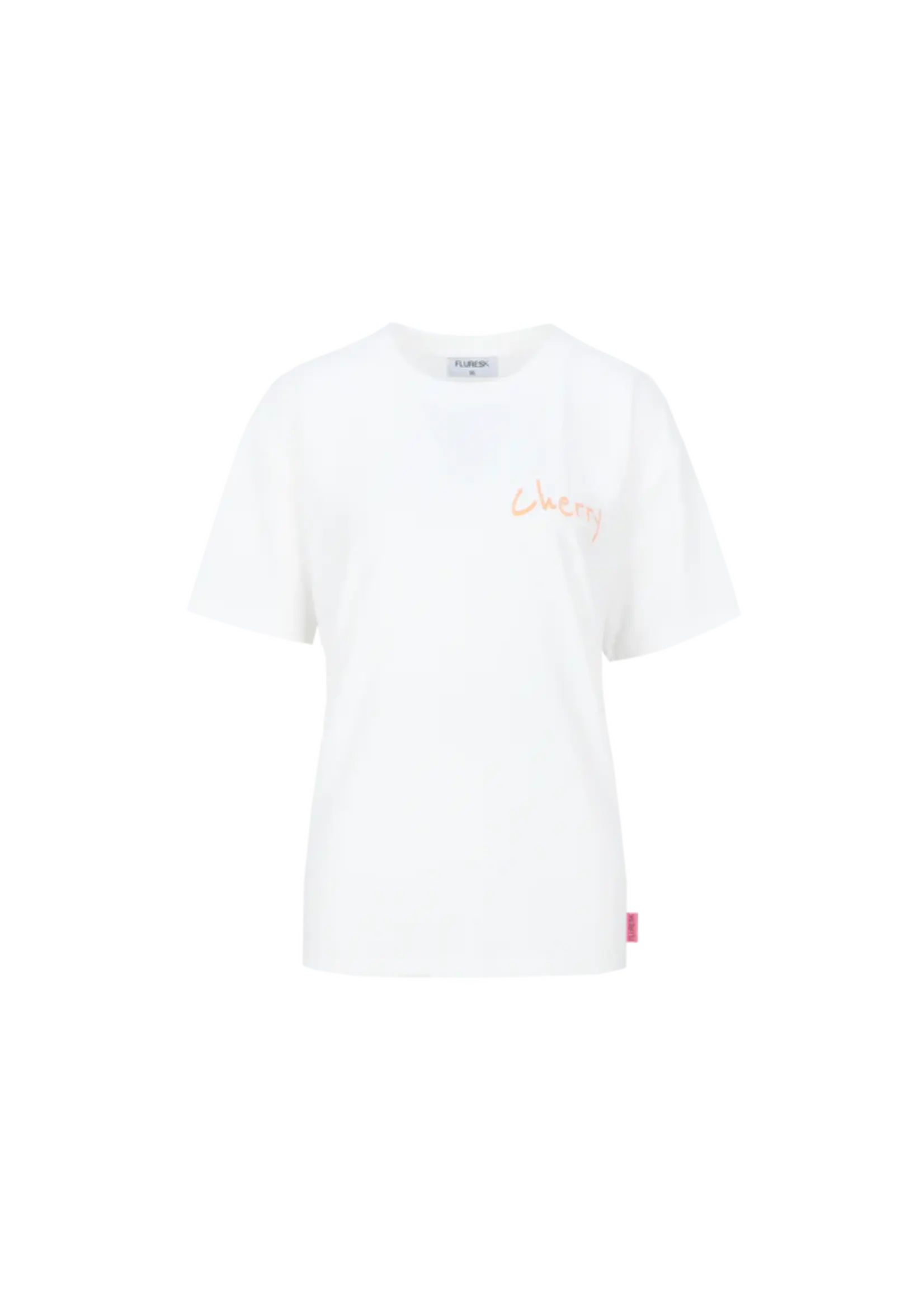 FLURESK Danay T-shirt Offwhite/Saffron Orange
