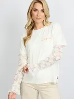 FLURESK Danay T-shirt Offwhite/Saffron Orange