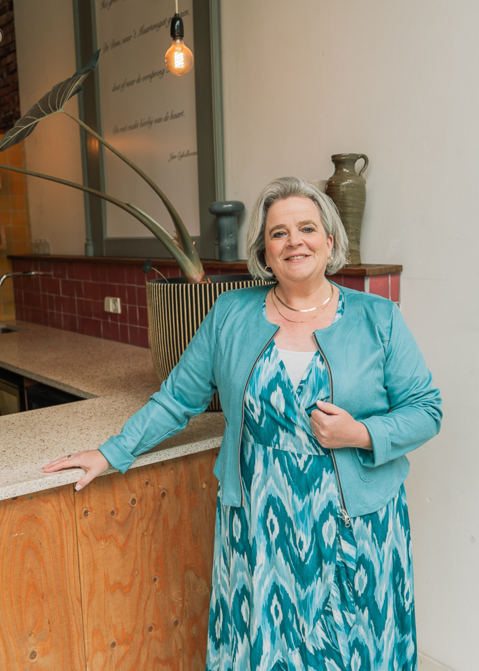 Ophilia Elize Ikat Emerald Green