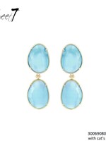 Sweet7 Oorbellen Stella aqua - gold 300690808