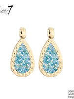 Sweet7 Oorbellen Shanty aqua - gold 300722033
