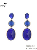 Sweet7 Oorbellen Syll kobalt- gold 300514344