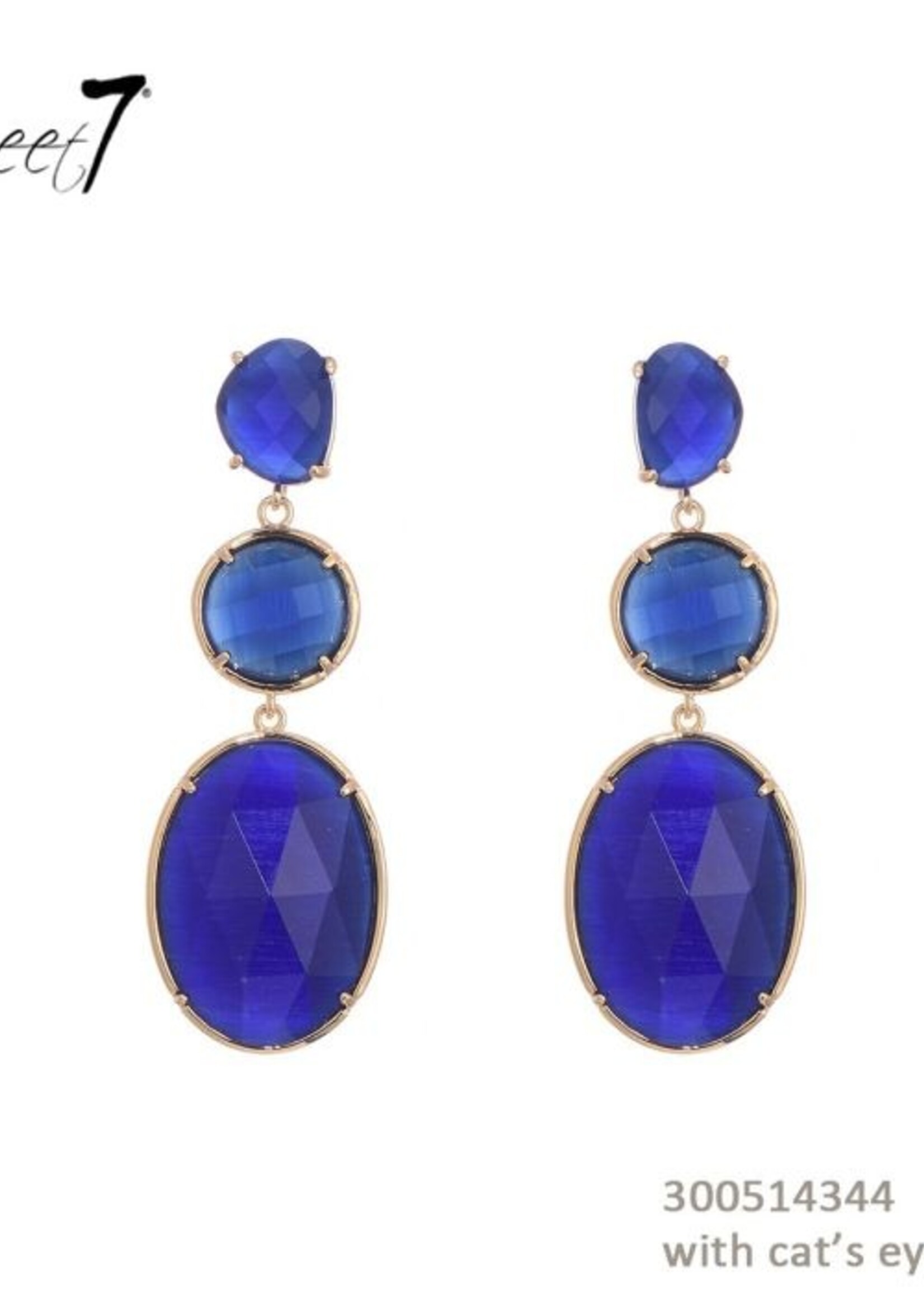 Sweet7 Oorbellen Syll kobalt- gold 300514344