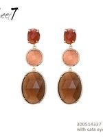 Sweet7 Oorbellen Syll bruin - gold 300514337