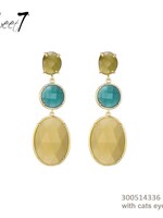 Sweet7 Oorbellen Syll groen - gold 300514336