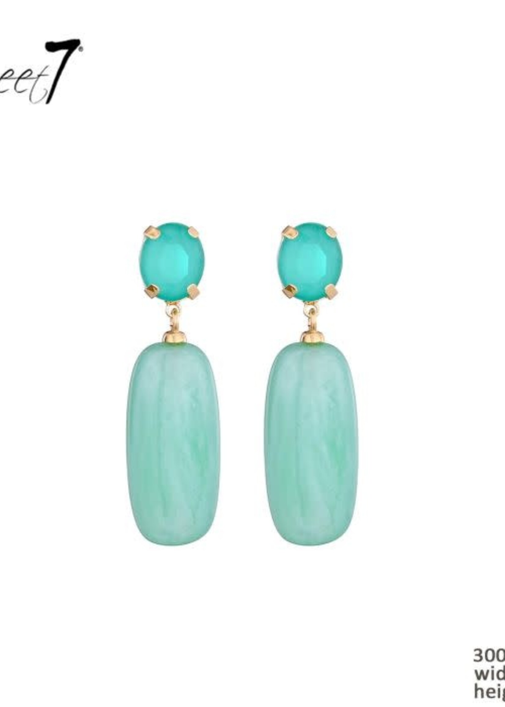 Sweet7 Oorbellen Salua mint-goudkleurig 300725635