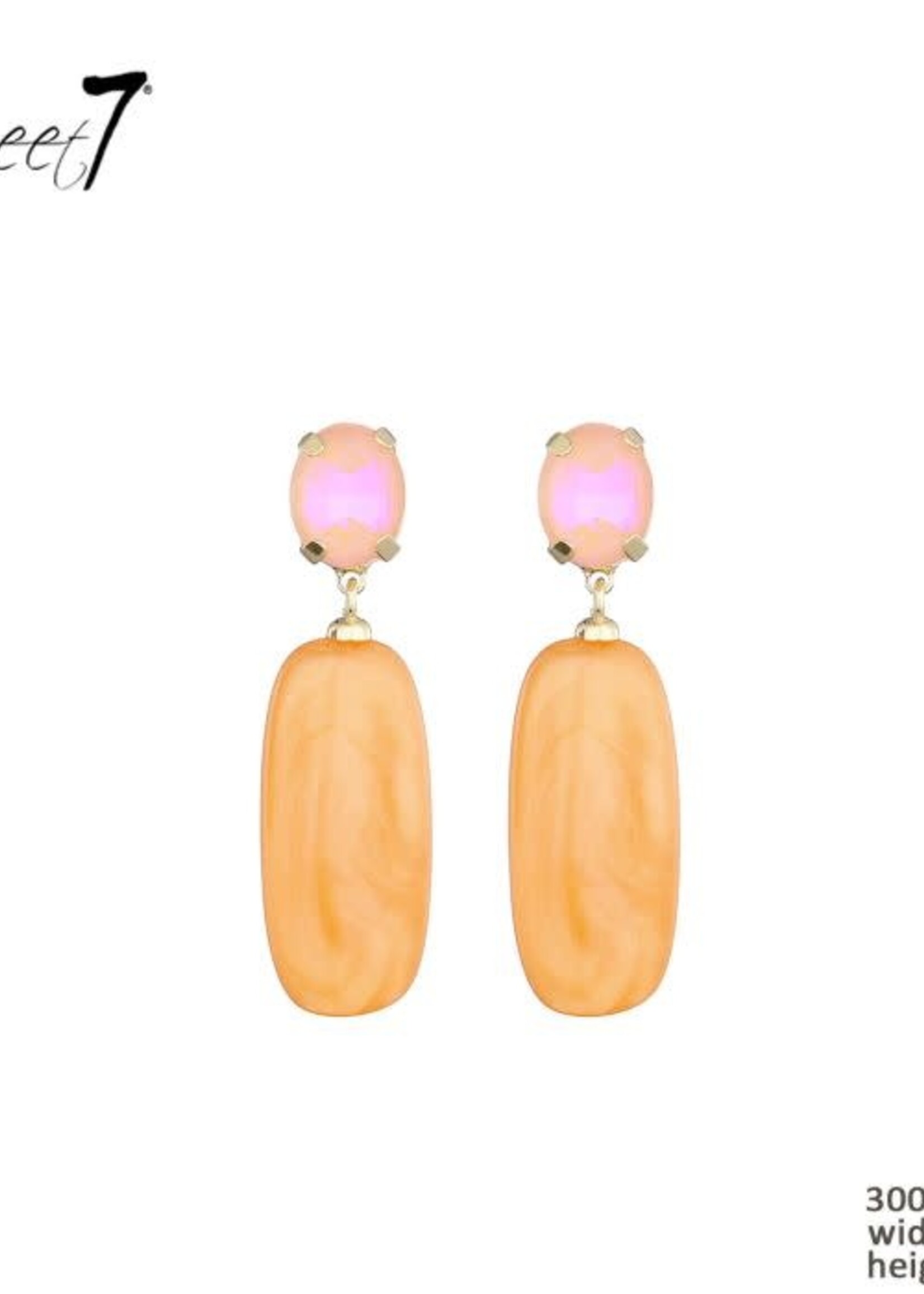 Sweet7 Oorbellen Salua oranje-goudkleurig 300725617