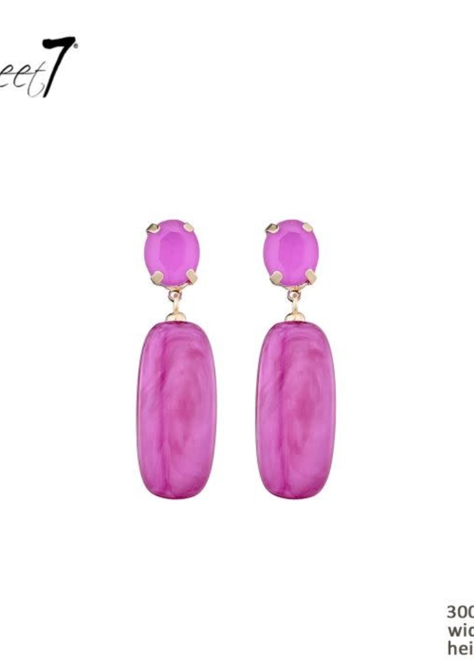 Sweet7 Oorbellen Salua roze-goudkleurig 300725615