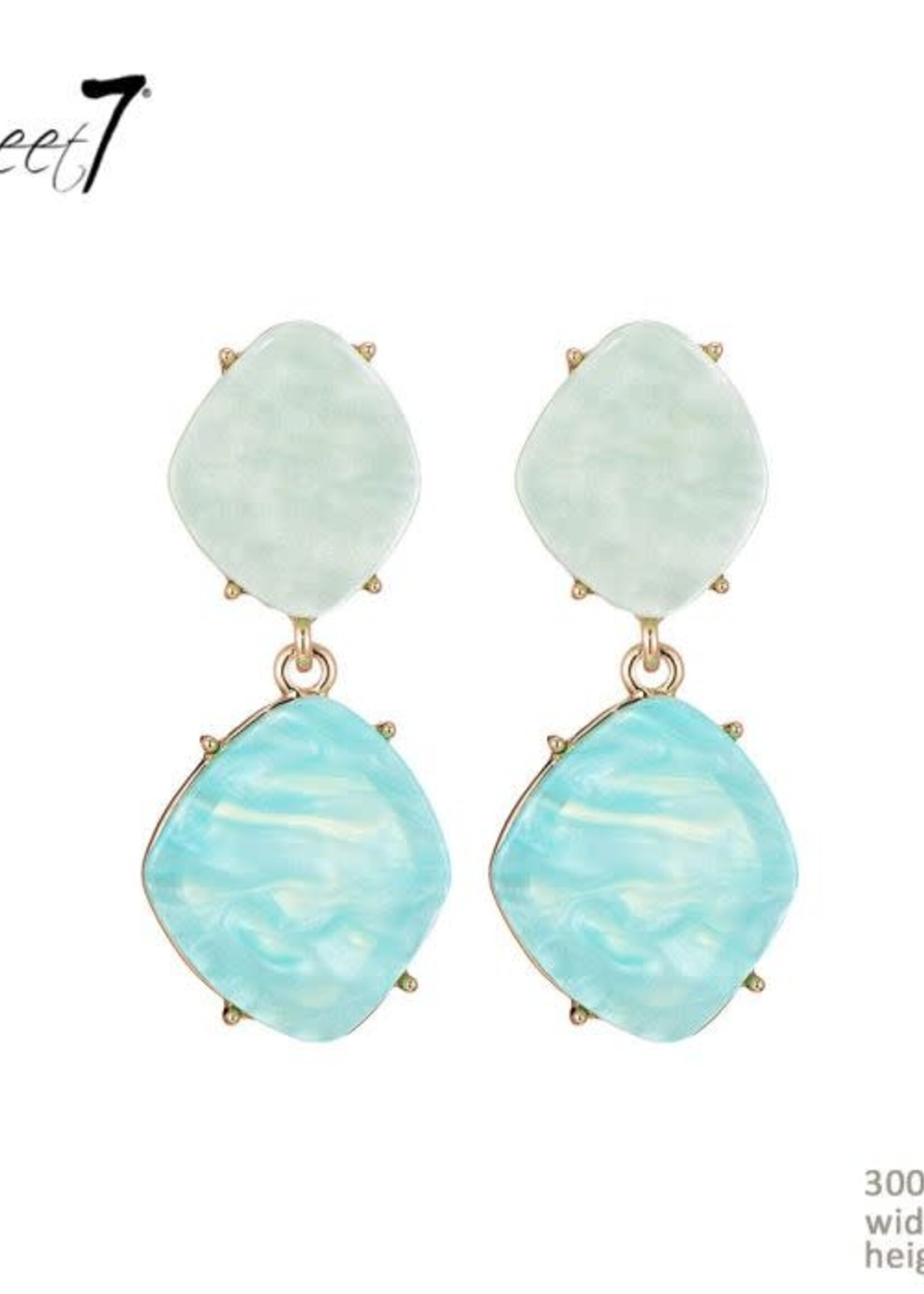 Sweet7 Oorbellen Sirine aqua-goudkleurig 300676908