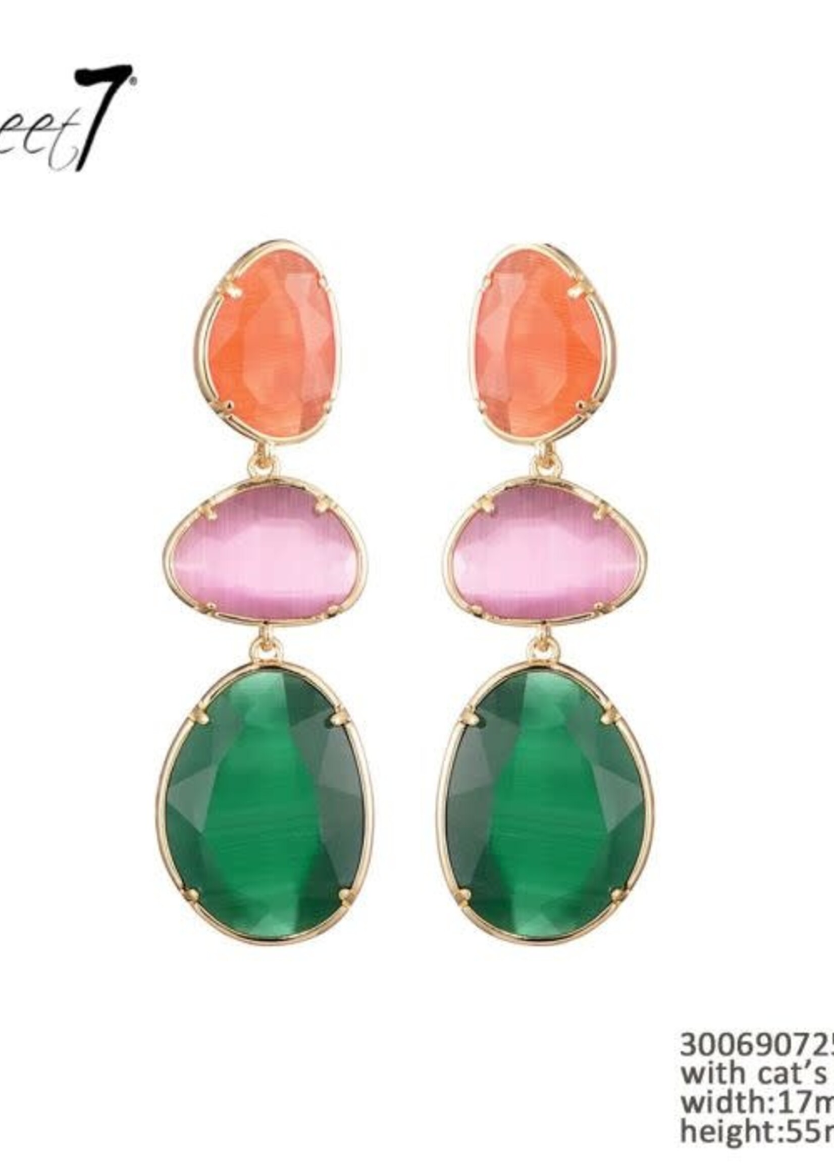 Sweet7 Oorbellen Iris multi-goudkleurig 300690725