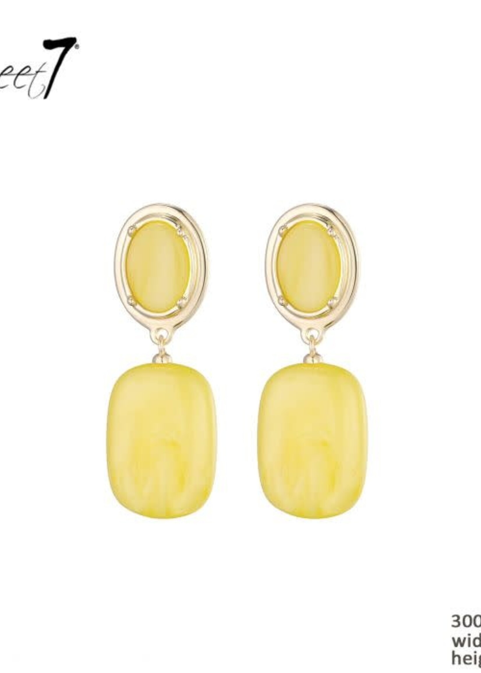Sweet7 Oorbellen Alaisa geel-gold 300726116